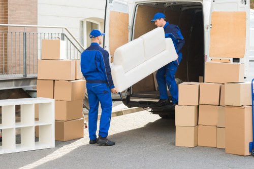 Man and van vehicle assisting with a local move in Manor House