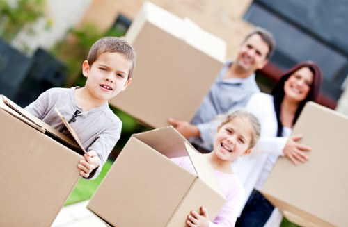 Removal van ready for a residential move near Manor House