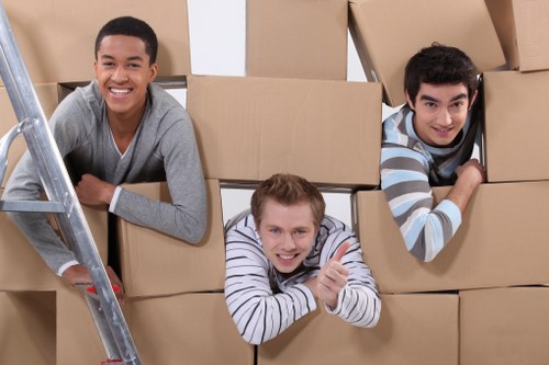 Local removal service collecting sofas and tables from a residential property