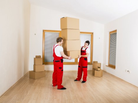 Professional movers carrying household items in Manor House